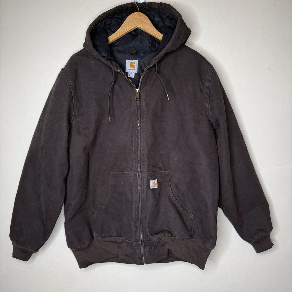 Vintage Carhartt Jacket J130 DKB Womens XL DKB Y2K Full Zip Hooded Lined